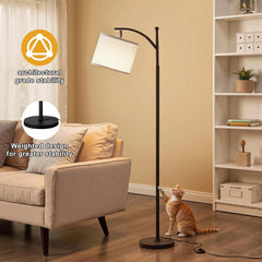 PREEOTTI stoječa LED svetilka z nastavljivim senčnikom in 3 barvnimi temperaturami