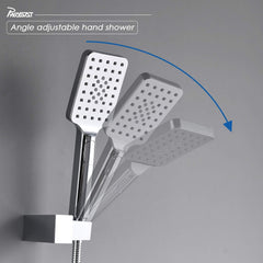 PHASAT stenska kopalniška armatura z 3-načinsko ročno prho