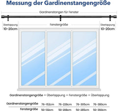 GEEBOBO 76–228 cm raztegljiva karnisa za zavese