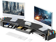 2x PYGOCERERI kovinsko stojalo za monitorja z predalom in držali
