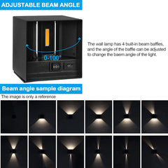 AUDOR 7W LED stenska svetilka z senzorjem gibanja in nastavljivim kotom svetlobe