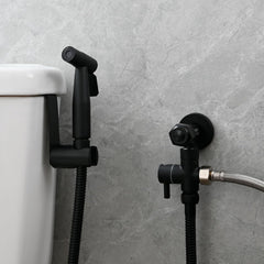 TECMOLOG črni bidet tuš set iz nerjavečega jekla