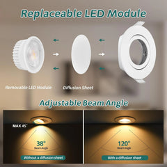 3x KYOTECH 88 mm LED vgradna svetilka