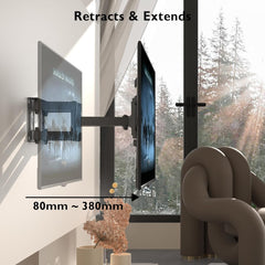 BONTEC stenski vrtljiv, nagibni in raztegljiv nosilec za TV 32–60” - do 45 kg