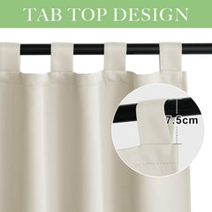 KGORGE kratke termo zatemnitvene zavese s trakovi – set 2, 140 × 100 cm