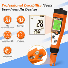 GIDIGI digitalni 7v1 tester vode pH/klor/sol/ORP/EC/TDS/temperatura