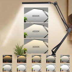 Namizna svetilka z nastavljivo svetilnostjo – s sponko in podstavkom