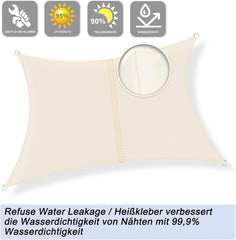 SUNNYLAXX vodoodporno kvadratno senčilo - 3 × 3 m