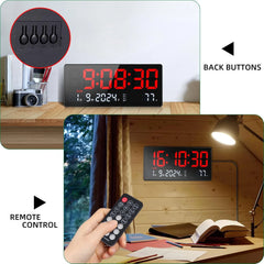FULOON digitalna LED stenska ura 40 cm