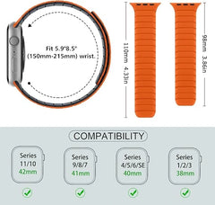 SIXMOAT silikonski magnetni pašček za Apple Watch 38, 40, 41 in 42 mm