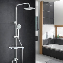 HEVENAOV tuš sistem z okroglo dežno prho brez armature