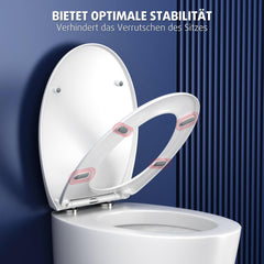 RAINSWORTH toaletni pokrov z mehkim zapiranjem in antibakterijsko površino