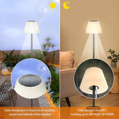 AMDELNE brežzžična zunanja RGB solarna talna svetilka z daljinskim upravljalnikom