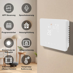 KETOTEK WiFi Pametni Termostat 5A 230V za Plinski Kotel / Vodno Talno Ogrevanje