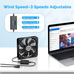 ELUTENG 140 mm USB ventilator za PC in igralne konzole