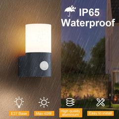 KLIGHTEN komplet 2 zunanjih / notranjih stenskih svetilk z gibljivim senzorjem