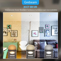 12x GREBEAM 7W vgradna LED stropna svetilka 3000K–6000K