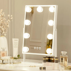 FENCHILIN Hollywood make-up ogledalo z LED osvetlitvijo belo