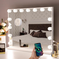 HANSONG Hollywood Ogledalo z Osvetlitvijo, LED Make-Up Ogledalo z USB Priključkom