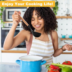 WILDONE 12-delni silikonski komplet kuhinjskih pripomočkov z lesenimi ročaji