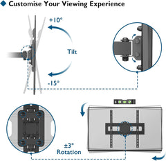 BONTEC stenski gibljiv nosilec za TV 27–55” - do 35 kg