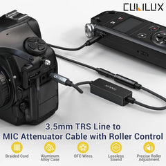CUBILUX  30 cmkabel 3,5 mm Line Out–Mic In z regulatorjem