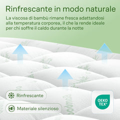 NIAGARA BAMBOO zračen nadvložek proti bolečinam v hrbtu za enojno posteljo 80×190 cm