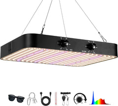 MEISHILE 2000 W LED rastlinska svetilka s polnim spektrom in dvojno zatemnitvijo