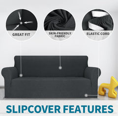 YSTELLAA 3-sedežna raztegljiva prevleka za kavč