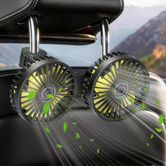 QIDOE dvojni USB ventilator za avto s 3 hitrostmi