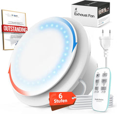SBONNI kopalniški ventilator 100 mm z daljinskim upravljalnikom