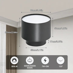 3x BOYIR 80 mm LED nadometni reflektor