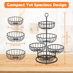 POUHENIER 5-nadstropna kovinska košara za sadje in zelenjavo