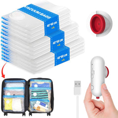 12x VACBIRD Vakuumske vrečke za oblačila z USB črpalko