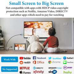 LULAVEN HDMI kabel za iPhone na TV, projektor ali monitor, 4 m, srebrn