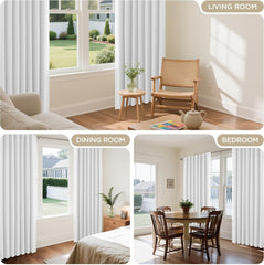 2x 175×140cm JOYDECO Zatemnitvene zavese s skritimi zankami