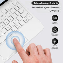 SEAGTIGAU tipkovnica z ovitkom za iPad Pro 11" (M4, 2024) z večtočkovno sledilno ploščico in osvetlitvijo