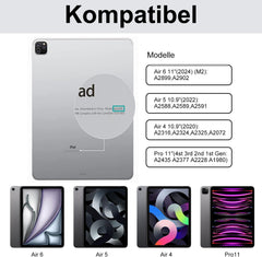 SENGBIRCH QWERTZ osvetljena tipkovnica s sledilno ploščico z ovitkom za  iPad Air 11" in iPad Pro 11"