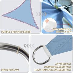 HENG FENG vodoodporno trikotno senčno jadro - 5 x 5 x 7 m