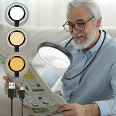 CUTEEFUN lupa za vrat z LED osvetlitvijo in 5x/15x povečavo