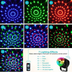 2x URAQT LED disco krogla z daljincem in priseskom