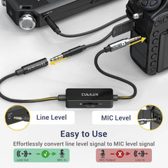CUBILUX  30 cmkabel 3,5 mm Line Out–Mic In z regulatorjem