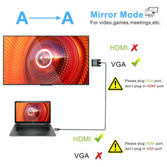 TWOZOH 1080p 60 Hz HDMI v VGA Kabel - 1 m