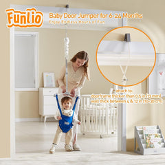 FUNLIO 2-v-1 skakalnik za dojenčka in pas za pomoč pri hoji