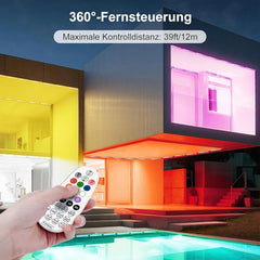 2x LINKE 44 cm RGB LED stenska svetilka z daljincem - 42 W