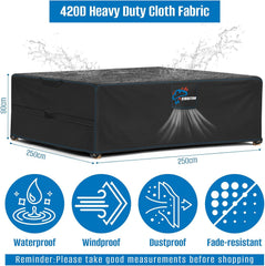 SIRUITON vodoodporna zaščitna prevleka za vrtno pohištvo - 250 × 250 × 90 cm