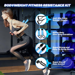 KEAFOLS komplet vadbenih trakov za suspenzijski trening z vrati in ročaji