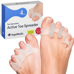 YOGAMEDIC silikonski razpiralci prstov za korekcijo hallux valgus - komplet 4 kosov