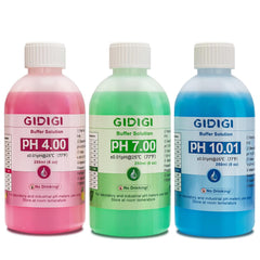 3x GIDIGI pH kalibracijska raztopina 250 ml (pH 4.00/7.00/10.01)