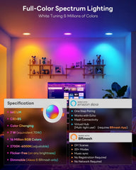 10x VARICART 92mm pametna RGB LED vgradna svetilka 7 W